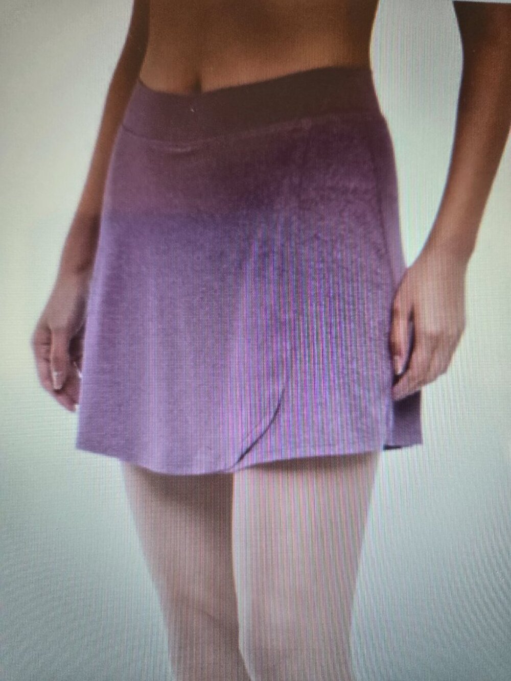MARIKA Bridgete Skort, Lavender Mauve Purple Stretch Knit/Spandex Blend, Size S
